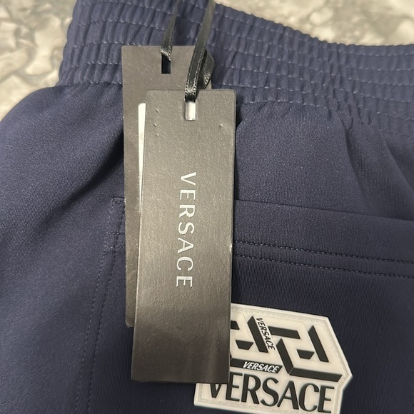 NWT Versace Greca BlueNavy + Sapphire Joggers - Picture 3 of 10